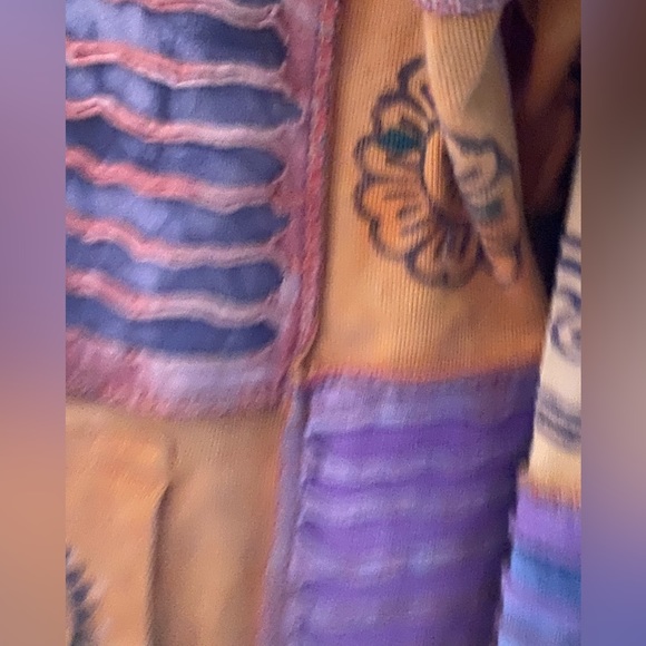 Rising International M hippy new age bohemian jacket vintage patch boho Nepal - Picture 2 of 7